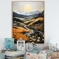thumbnail image 1 of Designart "Countryside Misty Morning Collage III" Landscape & Nature Floater Framed Canvas Print, 1 of 7