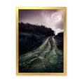 thumbnail image 1 of Designart 'Countryside Muddy Road Under Full Moon' Modern Framed Art Print, 1 of 4