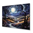 thumbnail image 1 of Designart "Countryside Nightfall Collage Landscape II" Landscapes Metal Wall Decor, 1 of 5