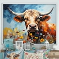 thumbnail image 1 of Designart "Countryside Palette Cow I" Animals Floater Framed Canvas Print, 1 of 7