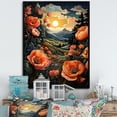 thumbnail image 1 of Designart "Countryside Red Poppy landscape I" Floral Floater Framed Canvas Print, 1 of 7