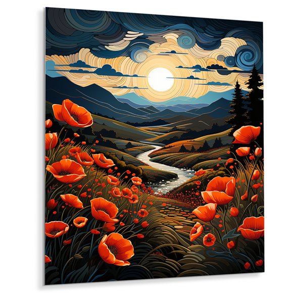 Poppy Metal Wall Art