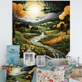thumbnail image 1 of Designart "Countryside Reverie Painting IX" Landscapes Metal Art Print, 1 of 1