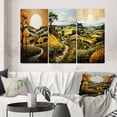 thumbnail image 1 of Designart "Countryside Reverie Painting V" Landscape & Nature Wall Art Set Of 3 - Green Countryside Gallery Wall Set For Home Decor, 1 of 7