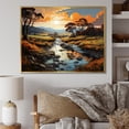 thumbnail image 1 of Designart "Countryside River Bend Collage I" Landscapes Floater Framed Canvas Art Print, 1 of 7
