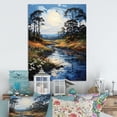 thumbnail image 1 of Designart "Countryside River Reflections Collage" Landscape & Nature Metal Wall Art Prints, 1 of 1
