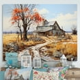 thumbnail image 1 of Designart "Countryside Rustic Barn Collage II" Landscapes Canvas Print, 1 of 5