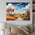 thumbnail image 1 of Designart "Countryside Scenery In De Stijl Style II" Countryside Floater Framed Canvas Prints, 1 of 5