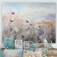 thumbnail image 1 of Designart "Countryside Serenity With Minimal Purple Herbs" Flowers Canvas Art Print, 1 of 7