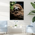 thumbnail image 1 of Designart "Countryside Sloth Rest" Sloth Canvas Wall Art, 1 of 7