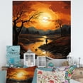 thumbnail image 1 of Designart "Countryside Sunset horizon An I" Landscapes Metal Wall Art Prints, 1 of 5