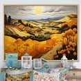 thumbnail image 1 of Designart "Countryside Yellow landscapes Patchwork I" Modern Floater Framed Canvas Art Print, 1 of 7