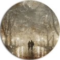 thumbnail image 1 of Designart 'Couple Walking in Night Lights ' Landscape Photography Canvas Print, 1 of 3