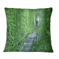thumbnail image 1 of Designart Couple Walking into Tunnel - Landscape Printed Throw Pillow - 18x18, 1 of 1