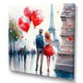 thumbnail image 1 of Designart Couples In Love In Paris IV Canvas Wall Art, 1 of 5