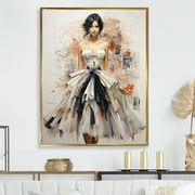 Designart "Couture Elegance In Art I" Dior Floater Framed Wall Decor