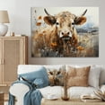 thumbnail image 1 of Designart "Cow In The pasture III" Animals Canvas Art Print, 1 of 5