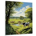 thumbnail image 1 of Designart "Cow Pastoral euphony II" Animals Metal Wall Art, 1 of 1