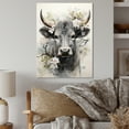 thumbnail image 1 of Designart "Cow Sumi Asian beauty XIII" Asian Metal Wall Art Prints, 1 of 1