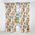 thumbnail image 1 of Designart "Cozy Rustic Floral Glow II" Floral Blackout Curtain Panels, 1 of 4