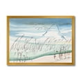 thumbnail image 1 of Designart 'Crane Birds Flying Over Snowy Montain' Traditional Framed Art Print, 1 of 1