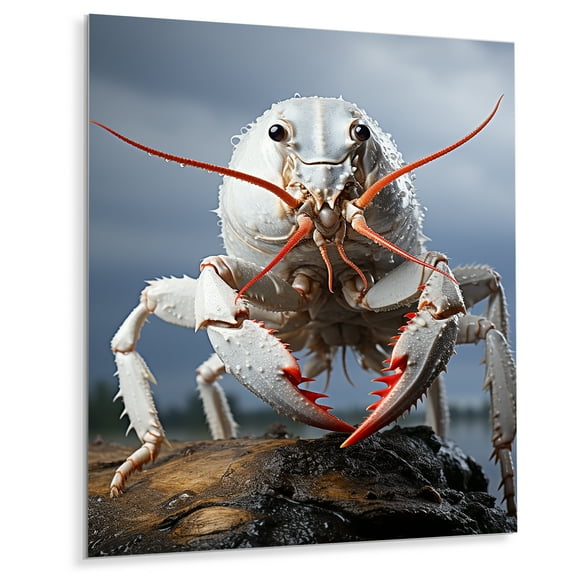 Designart "Crayfish Animal II" Crayfish Metal Wall Decor