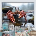 thumbnail image 1 of Designart "Crayfish Monochrome horizon Photography II" Animals Floater Framed Canvas Print, 1 of 7