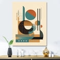 thumbnail image 1 of Designart "Cream Green Geometric Quiet Depths" Minimalism Canvas Print, 1 of 5