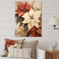 thumbnail image 1 of Designart "Cream Orange Poinsettia Passion Festive Elegance" Floral Metal Wall Art Prints, 1 of 5