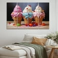 thumbnail image 1 of Designart "Cream Popart Food Ice wall art III" Food & Beverage Metal Wall Décor Set, 1 of 5
