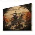 thumbnail image 1 of Designart "Cream Tangerine Dharma Cycle Of Existence" Spiritual Print on Natural Pine Wood, 1 of 5