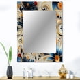 thumbnail image 1 of Designart "Creamy Paisley Delight" Floral Wall Mirror, Printed Cream Wall Mirror, Traditional Bathroom Wall Mirror, Decorative Floral Mirror - 30x40 Inch, 1 of 5