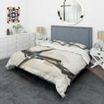 thumbnail image 1 of Designart 'Creamy Tan Form II' Glam Duvet Cover Set, 1 of 1