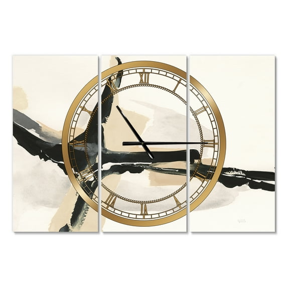 Designart 'Creamy Tan Form II' Modern wall clock