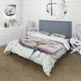 thumbnail image 1 of Designart "Creamy and Purple Tulip Beauty III" Floral & Botanical Bedding Covert Set - Tulip White Floral Bed Set With 2 Shams, 1 of 6