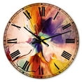 thumbnail image 1 of Designart 'Creative Flower in Multiple Colors' Metal Wall Clock, 1 of 3