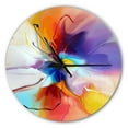 thumbnail image 1 of Designart 'Creative Flower in Multiple Colors' Metal Wall Clock, 1 of 3