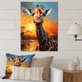 thumbnail image 1 of Designart "Creature Amber Giraffe Drops" Animals Metal Art Print, 1 of 1