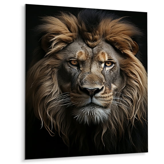 Designart "Creature Fierce Mane" Animals Metal Wall Art