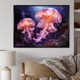 thumbnail image 1 of Designart "Creature Lavender Medusa Graceful" Animals Floater Framed Wall Decor, 1 of 7