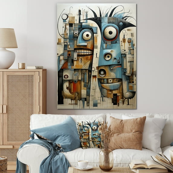 Designart "Creatures In Minimalist Form I" Monsters Canvas Prints