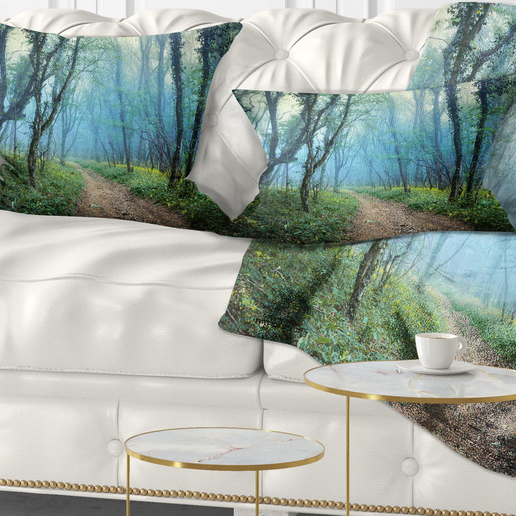 Designart Crimea Forest in Summer - Landscape Photo Throw Pillow - 12x20