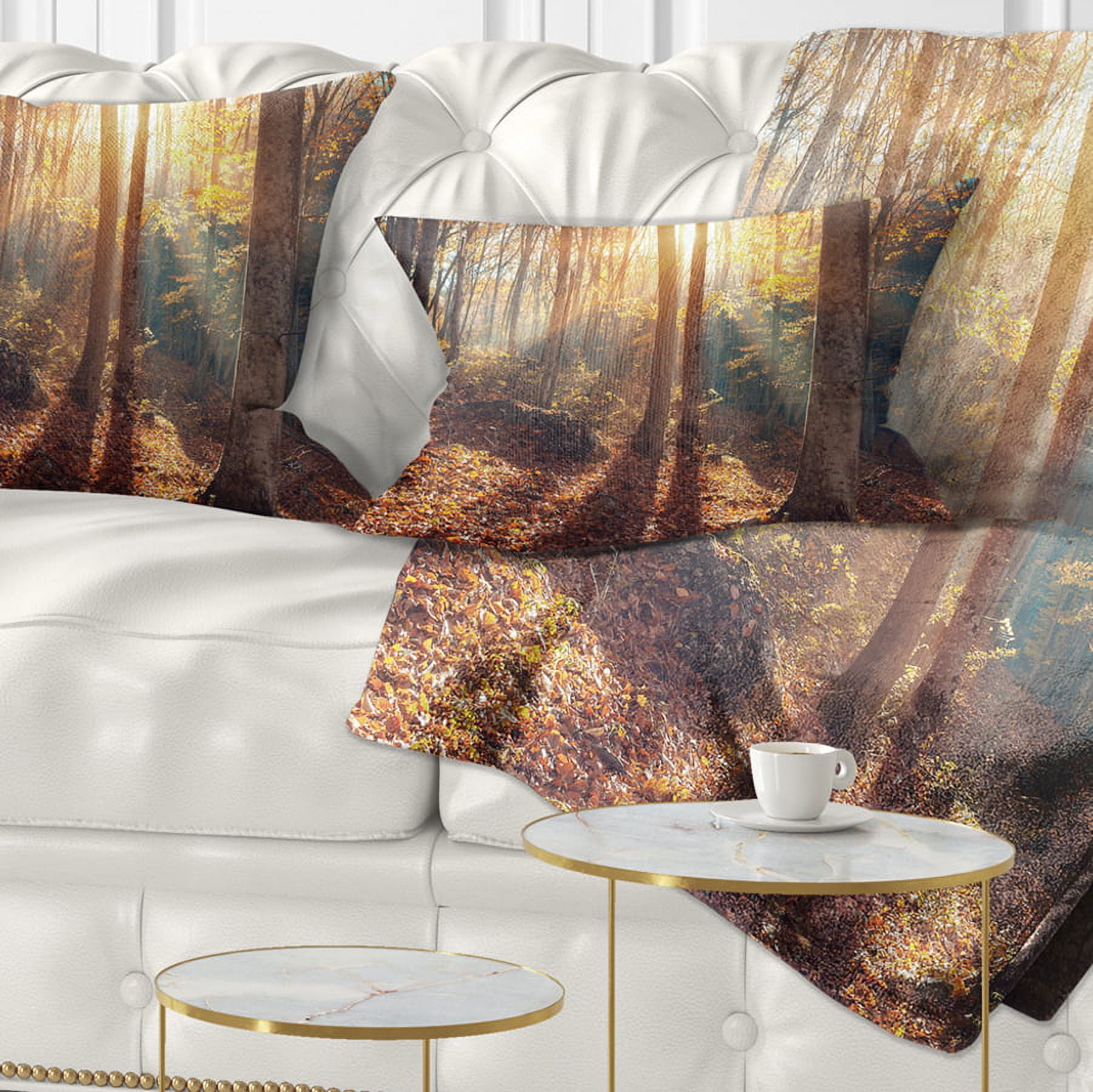 Designart Crimean Mountains Autumn - Landscape Photography Throw Pillow - 12x20