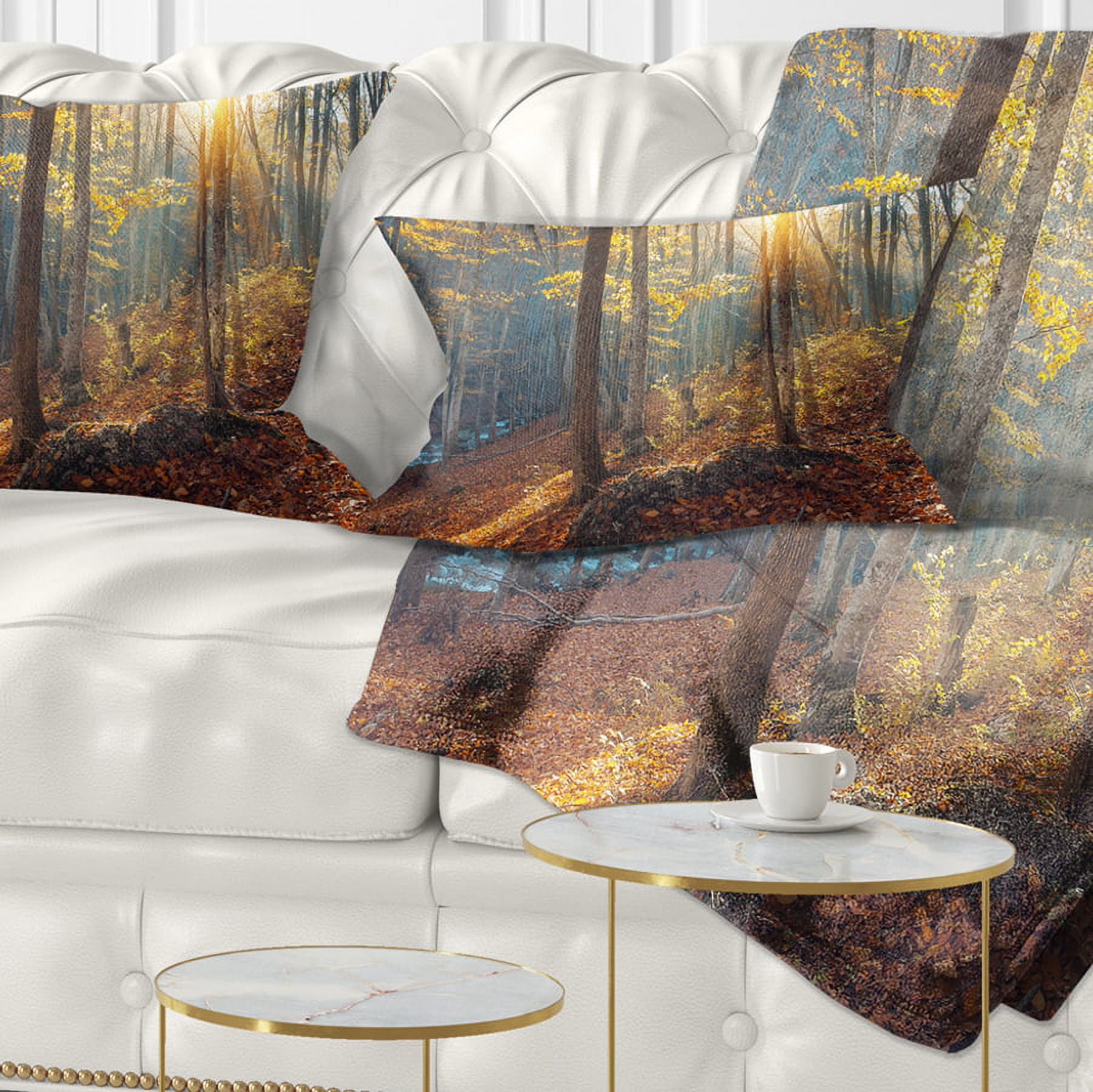 Designart Crimean Mountains at Sunset - Landscape Photography Throw Pillow - 12x20