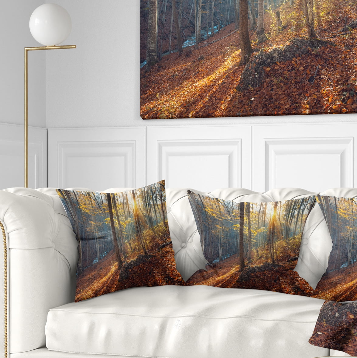 Designart Crimean Mountains at Sunset - Landscape Photography Throw Pillow - 16x16