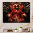 thumbnail image 1 of Designart "Crimson Angelic Monarch II" Fashion Woman Metal Art Print, 1 of 5
