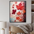 thumbnail image 1 of Designart "Crimson Maple Remembrance" Tree Maple Floater Framed Canvas Wall Art, 1 of 5