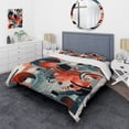 thumbnail image 1 of Designart "Crimson Secrets in Minimalism II" Minimalism Bedding Covert Set - Abstract Minimalism Red Abstract Bed Set With 2 Shams, 1 of 6