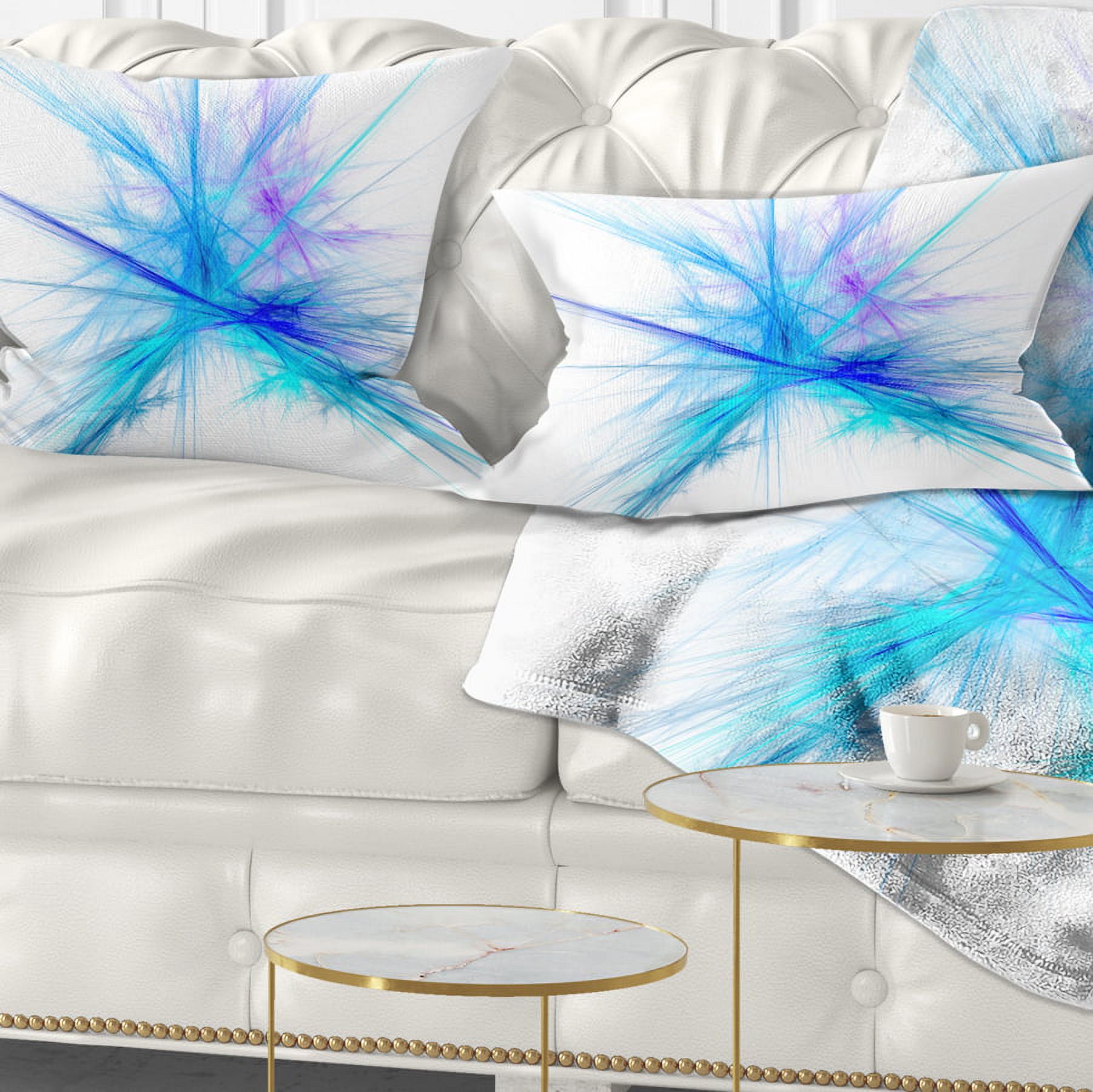 Designart Criss Cross Spectrum of Light - Abstract Throw Pillow - 12x20