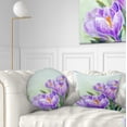 thumbnail image 1 of Designart Crocuses Looking into Sky - Floral Throw Pillow - 12x20, 1 of 5